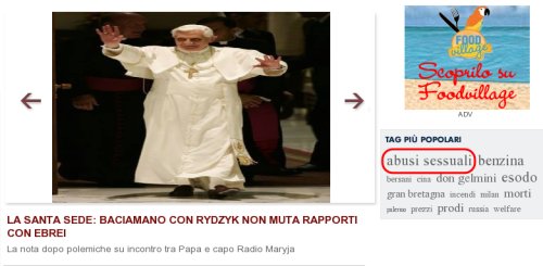 Ratzinger sei un abuso sessuale